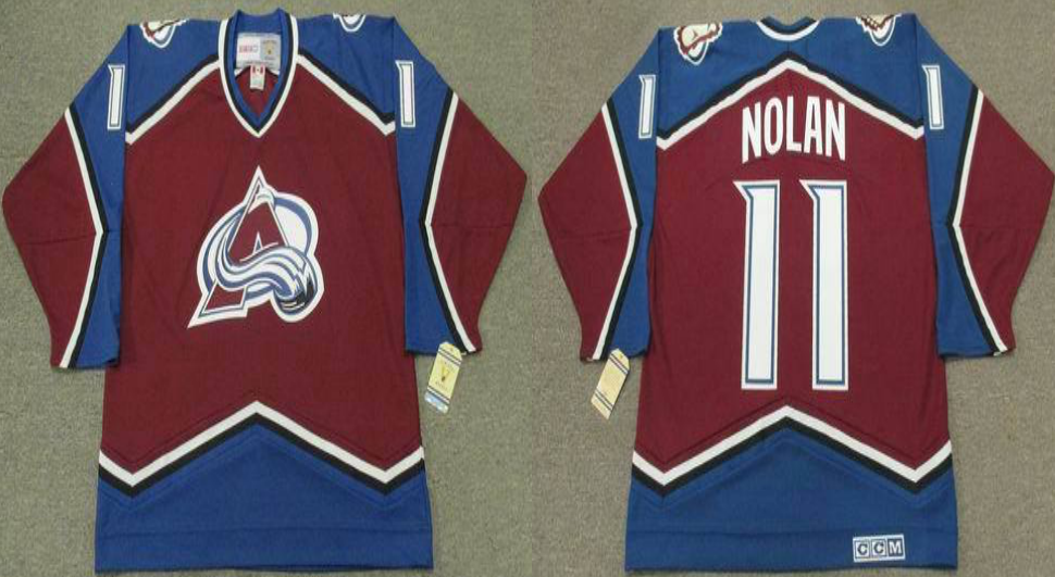 2019 Men Colorado Avalanche #11 Nolan red CCM NHL jerseys